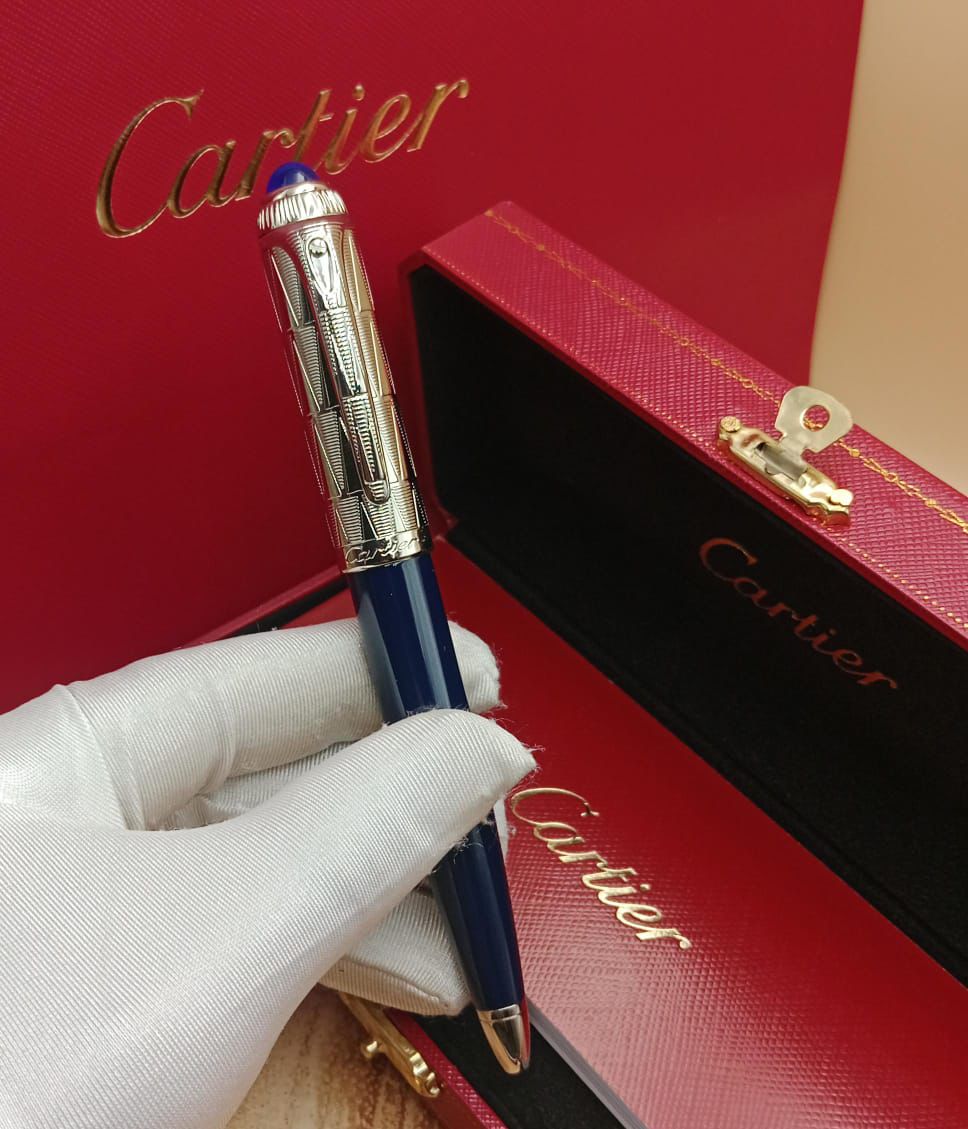 قلم كارتير سانتوس أسود ملكي الأصلي بالملحقات الكاملة - سعر قلم كارتير رجالي فخم | نايس بوكس