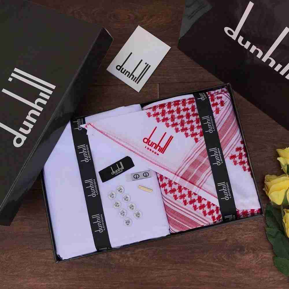 طقم رجالي ماركة  من دنهل-شماغ، وقماش ماركة
