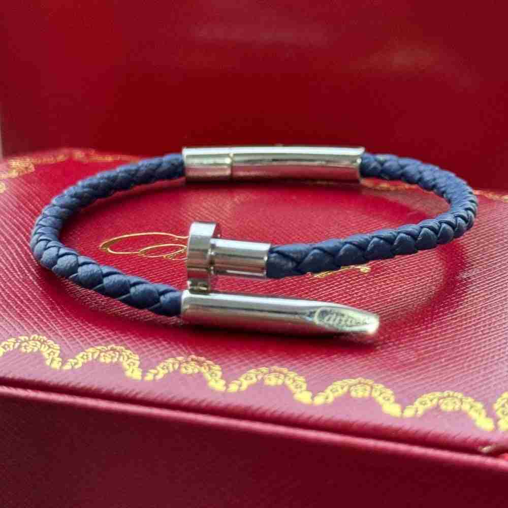 إسوارة كارتير مسمار جلد بتصميم فاخر – سوار أنيق رجالي ونسائي من Cartier