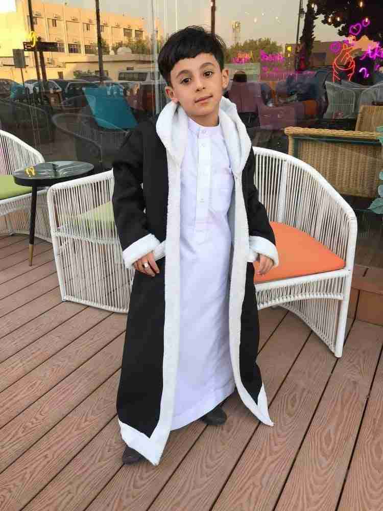 فروة أطفال شتوية باللون الكحلي بالاسم – دفء وأناقة للصغار